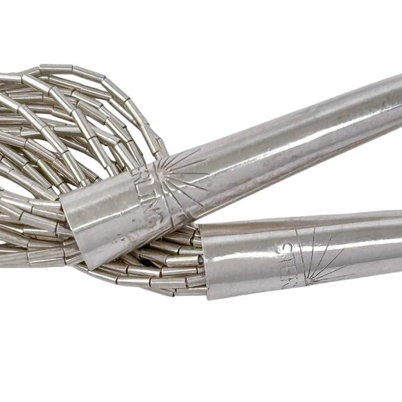 Liquid Sterling Silver 20 Strand Necklace | Sterling Silver 925 | 20" - Picture 4 of 6